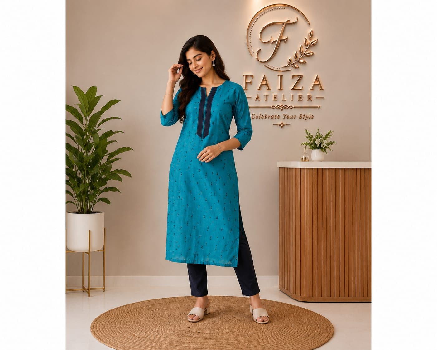 Elegant Floral Printed Kurti