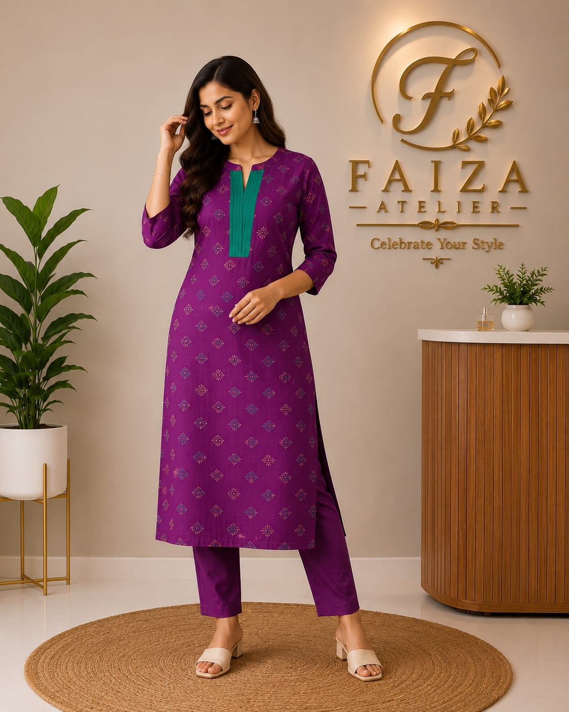 Elegant Floral Printed Kurti