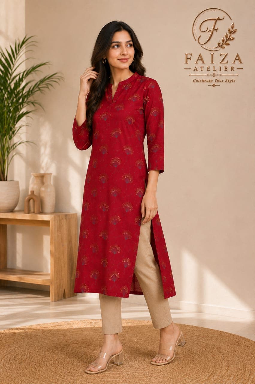 Elegant Floral Printed Kurti
