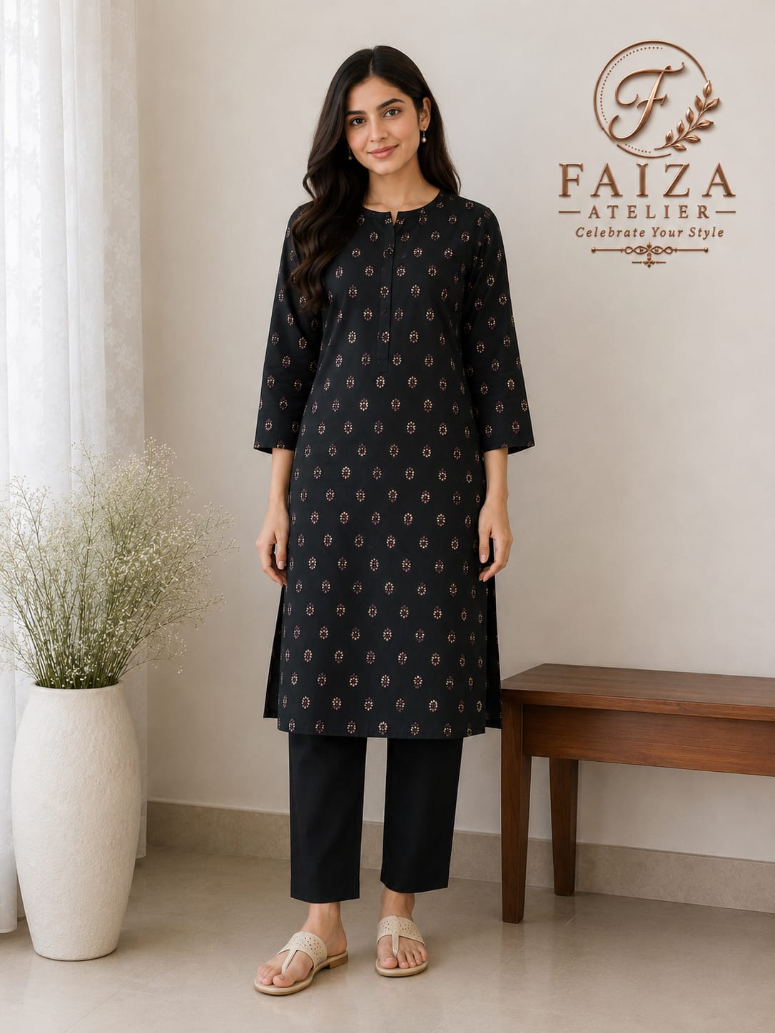 Elegant Floral Printed Kurti